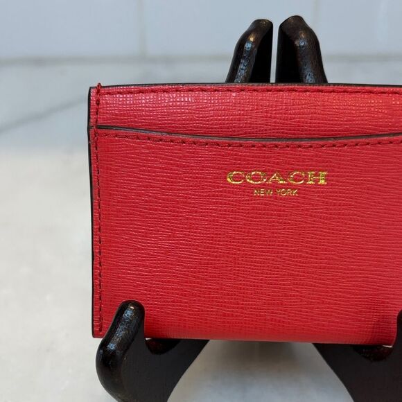 Coach Saffiano Leather Slim Card Holder - Picture 2 of 15